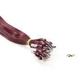hair2heart 200 x 1g Echthaar Microring Extensions 50cm burgundy