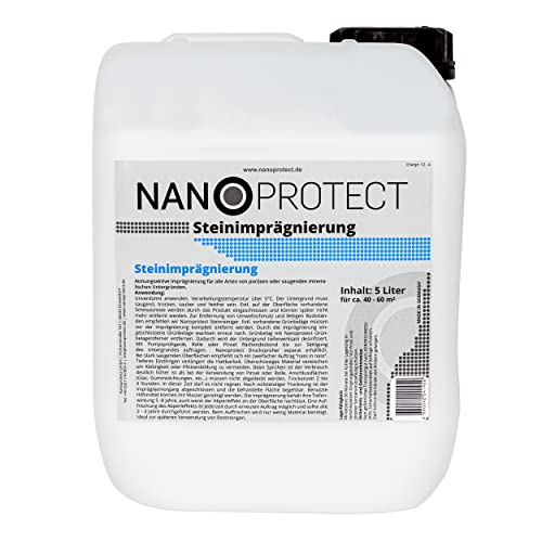 NanoProtect Steinimprägnierung Steinversiegelung Profi Qualität 5 Liter
