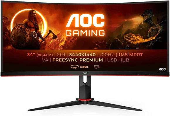 AOC Gaming WQHD Curved Monitor 34 Zoll