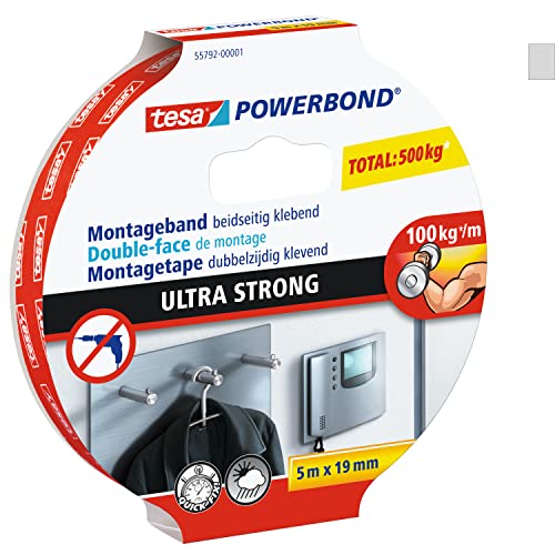 tesa Powerbond Montageband Ultra Strong (5 M x 19 mm)