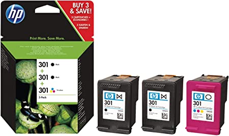 HP 301 Multipack Original Druckerpatronen - 2x Schwarz + 1x Tricolor |  Fuchsmarkt | Tintenpatronen