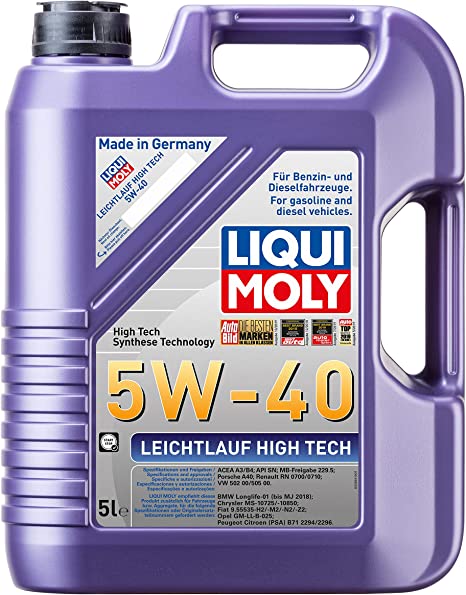 LIQUI MOLY 3864 Leichtlauf High Tech 5W-40, 5 Liter